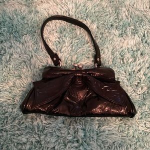 Faux Leather Bow Bag